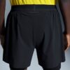 Hombre 5″ Performance 2/1 Pantalones Cortos Negro