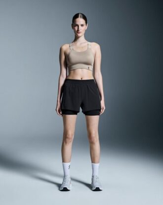 Mujer 3″ Performance 2/1 Pantalones Cortos Negro