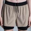 Mujer 3″ Performance 2/1 Shorts Ceniza | Negro Mujer 3″ Performance 2/1 Shorts Ceniza | Negro