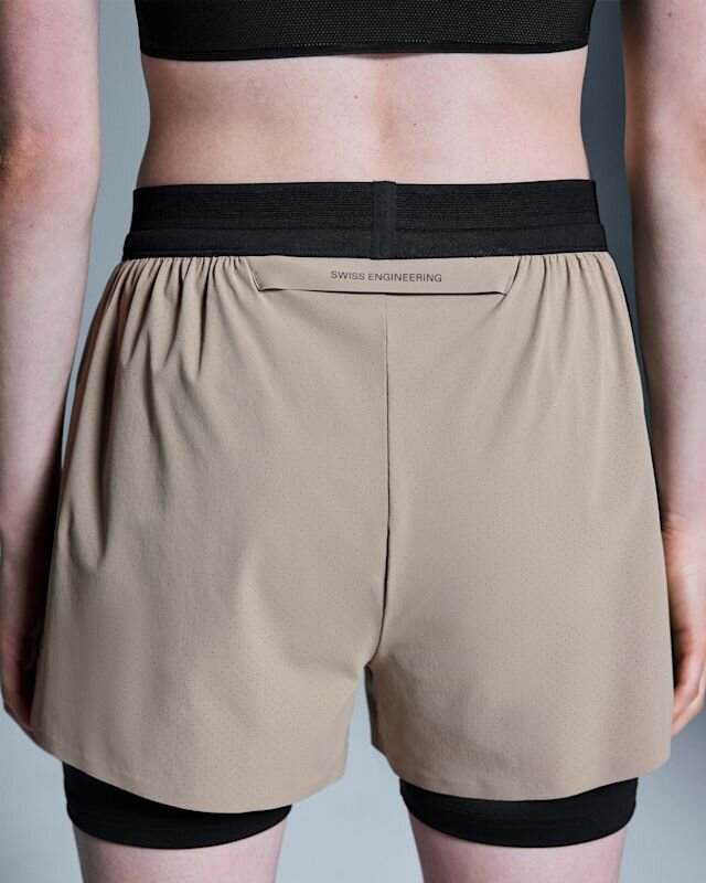 Mujer 3″ Performance 2/1 Shorts Ceniza | Negro Mujer 3″ Performance 2/1 Shorts Ceniza | Negro
