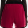 Mujer 3″ Performance 2/1 Shorts Granate | Negro
