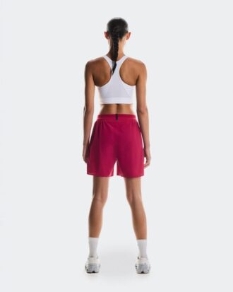 Mujer Pantalones Cortos de Rendimiento 5″ Granate