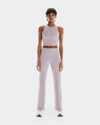 Mujer Pantalones de Punto Acanalados para Todo el Día