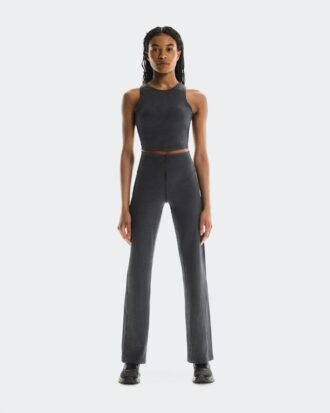Mujer Pantalones de Punto Acanalados para Todo el Día