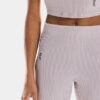 Mujer Pantalones de Punto Acanalados para Todo el Día Mujer Pantalones de Punto Acanalados para Todo el Día