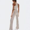 Mujer Pantalones de Punto Acanalados para Todo el Día Mujer Pantalones de Punto Acanalados para Todo el Día